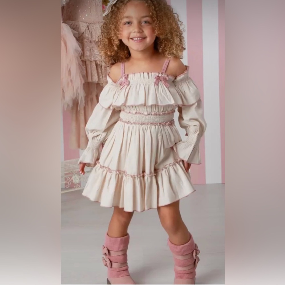 Ooh! La, La! Couture Blush and Ivory Ruffled Dress